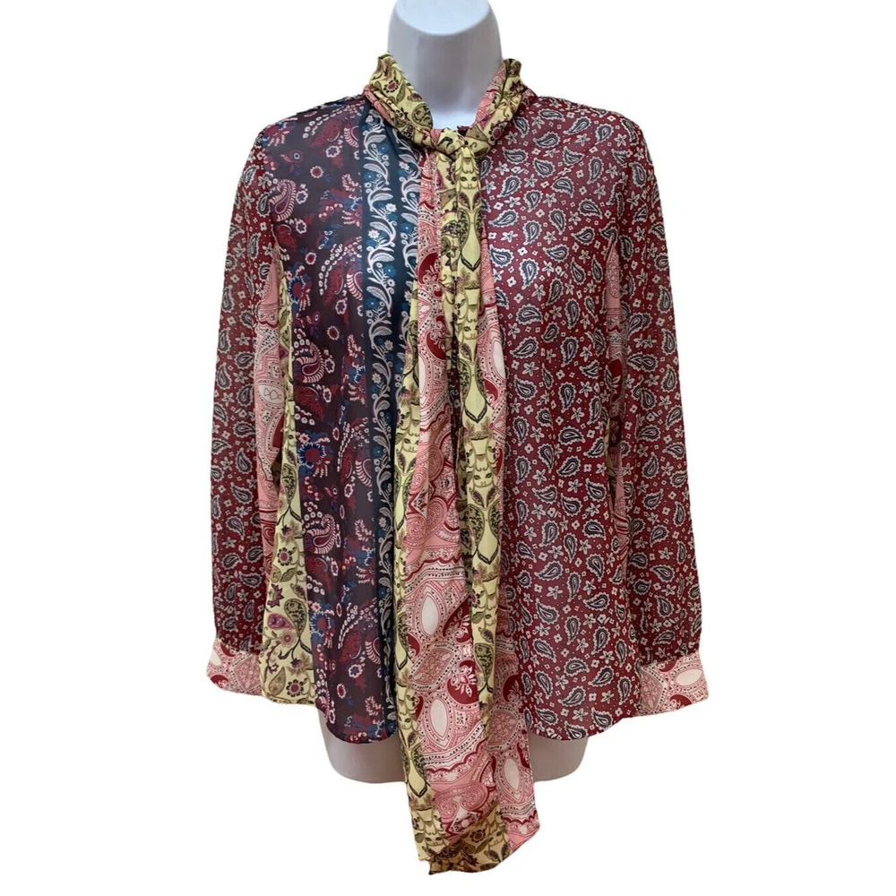 Soft Surroundings Multi Paisley-Patchwork-Print L… - image 4